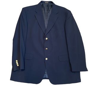 Navy Blue Wool Sports Coat